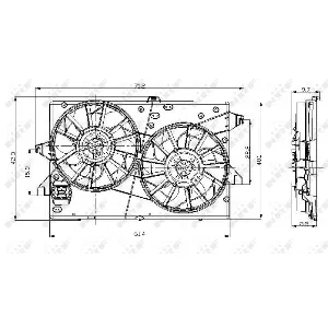 Ventilator, hlađenje motora NRF NRF 47003 IC-C2FEFF