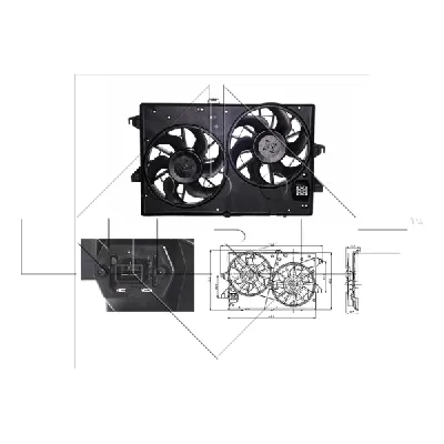 Ventilator, hlađenje motora NRF NRF 47003 IC-C2FEFF