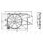 Ventilator, hlađenje motora NRF NRF 47004 IC-C2FF00