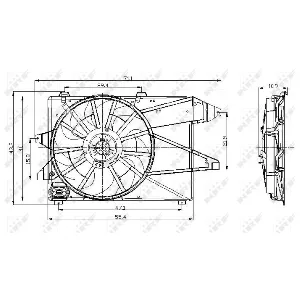 Ventilator, hlađenje motora NRF NRF 47004 IC-C2FF00