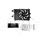 Ventilator, hlađenje motora NRF NRF 47004 IC-C2FF00