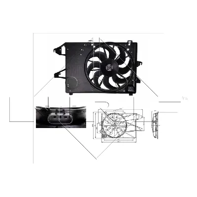 Ventilator, hlađenje motora NRF NRF 47004 IC-C2FF00