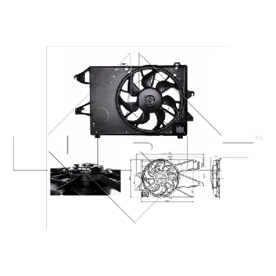 Ventilator, hlađenje motora NRF NRF 47005 IC-C3CA50