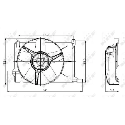 Ventilator, hlađenje motora NRF NRF 47009 IC-C2FF03