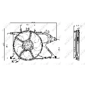 Ventilator, hlađenje motora NRF NRF 47012 IC-C2FF06