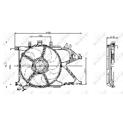 Ventilator, hlađenje motora NRF NRF 47012 IC-C2FF06