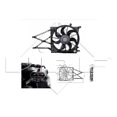 Ventilator, hlađenje motora NRF NRF 47015 IC-C2FF09