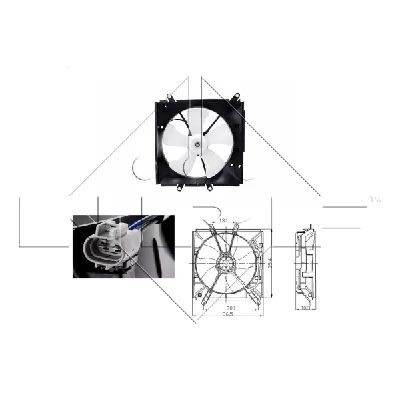 Ventilator, hlađenje motora NRF NRF 47016 IC-C3CB94