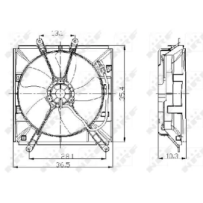 Ventilator, hlađenje motora NRF NRF 47016 IC-C3CB94