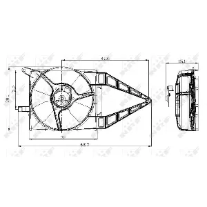 Ventilator, hlađenje motora NRF NRF 47020 IC-C2FF0B