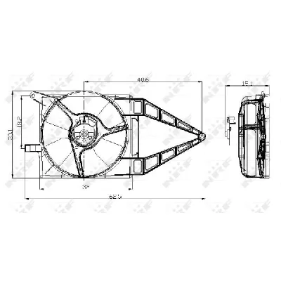 Ventilator, hlađenje motora NRF NRF 47020 IC-C2FF0B