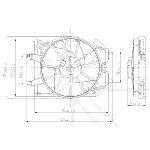Ventilator, hlađenje motora NRF NRF 47021 IC-C2FF0C