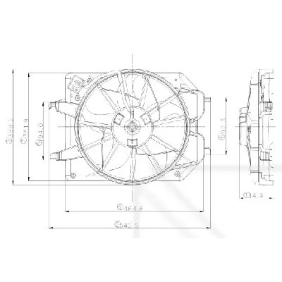 Ventilator, hlađenje motora NRF NRF 47021 IC-C2FF0C