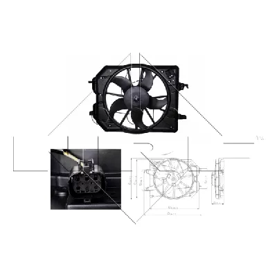 Ventilator, hlađenje motora NRF NRF 47021 IC-C2FF0C