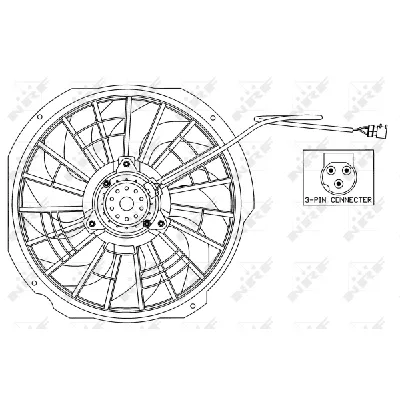 Ventilator, hlađenje motora NRF NRF 47025 IC-C3CA7F