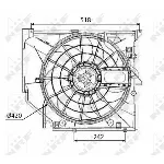 Ventilator, hlađenje motora NRF NRF 47026 IC-C3CA80