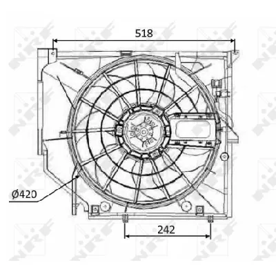 Ventilator, hlađenje motora NRF NRF 47026 IC-C3CA80