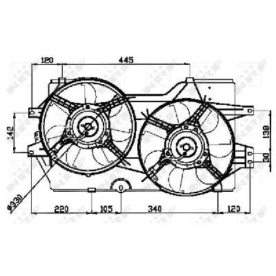 Ventilator, hlađenje motora NRF NRF 47031 IC-C2FF13