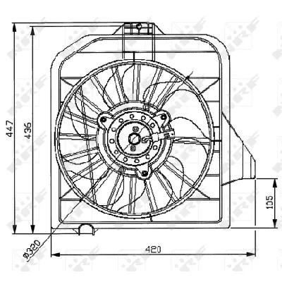 Ventilator, hlađenje motora NRF NRF 47032 IC-C2FF14