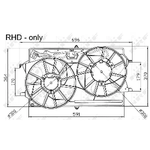 Ventilator, hlađenje motora NRF NRF 47033 IC-C2FF15