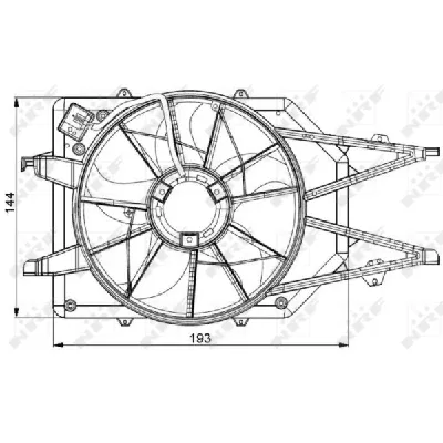 Ventilator, hlađenje motora NRF NRF 47034 IC-C2FF16