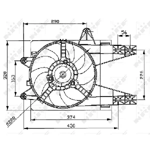 Ventilator, hlađenje motora NRF NRF 47038 IC-C2FF1A