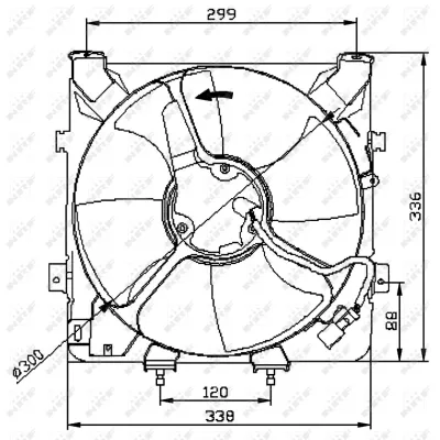 Ventilator, hlađenje motora NRF NRF 47041 IC-C3CB02