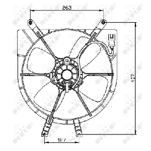 Ventilator, hlađenje motora NRF NRF 47042 IC-C3CB03
