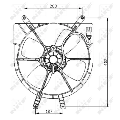 Ventilator, hlađenje motora NRF NRF 47042 IC-C3CB03