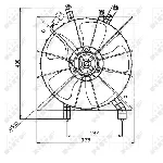 Ventilator, hlađenje motora NRF NRF 47043 IC-C3CB04