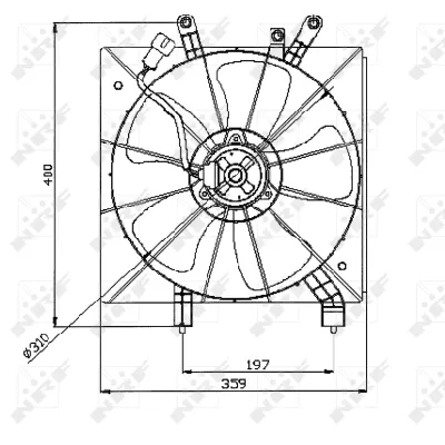 Ventilator, hlađenje motora NRF NRF 47043 IC-C3CB04