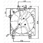 Ventilator, hlađenje motora NRF NRF 47044 IC-C3CB05