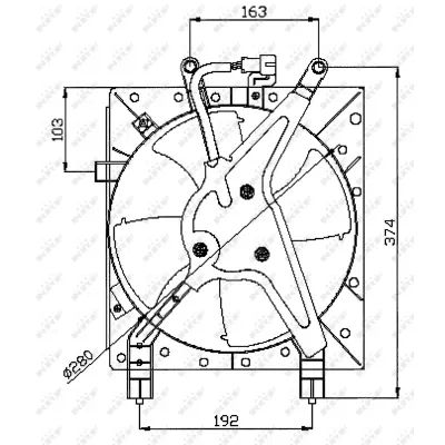 Ventilator, hlađenje motora NRF NRF 47044 IC-C3CB05