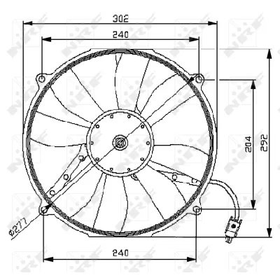 Ventilator, hlađenje motora NRF NRF 47046 IC-C3CA39