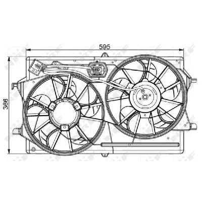 Ventilator, hlađenje motora NRF NRF 47061 IC-C2FF23