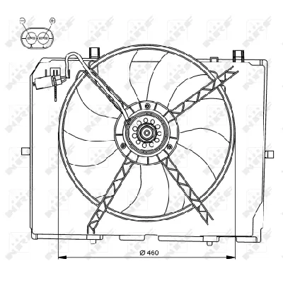 Ventilator, hlađenje motora NRF NRF 47066 IC-C3CA3A