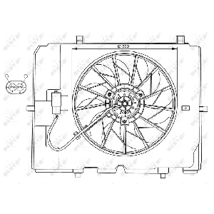 Ventilator, hlađenje motora NRF NRF 47067 IC-C3CA3B
