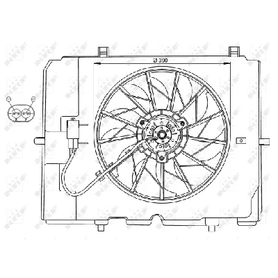 Ventilator, hlađenje motora NRF NRF 47067 IC-C3CA3B