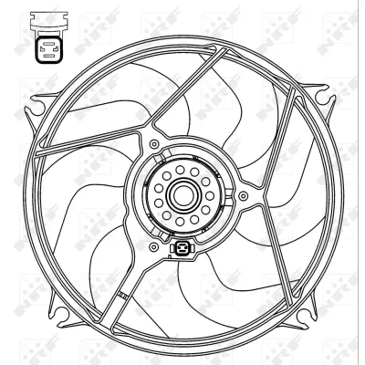 Ventilator, hlađenje motora NRF NRF 47069 IC-C2FF26