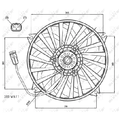 Ventilator, hlađenje motora NRF NRF 47073 IC-C2FF2A