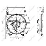 Ventilator, hlađenje motora NRF NRF 47077 IC-C3CA51