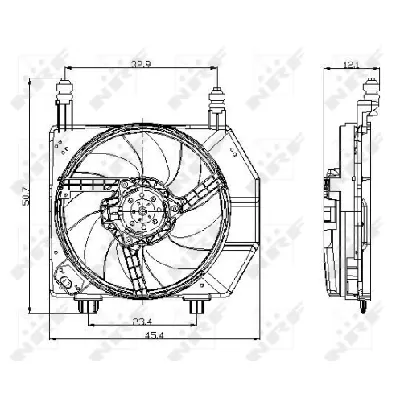 Ventilator, hlađenje motora NRF NRF 47077 IC-C3CA51