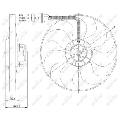 Ventilator, hlađenje motora NRF NRF 47204 IC-C3C9A0