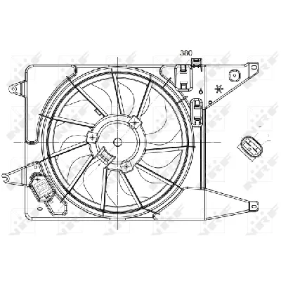 Ventilator, hlađenje motora NRF NRF 47225 IC-C3CA2E