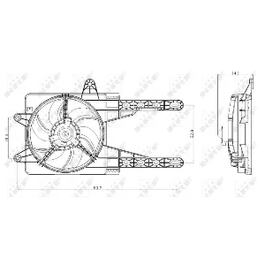 Ventilator, hlađenje motora NRF NRF 47247 IC-C3CAB9
