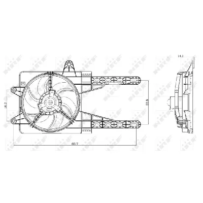 Ventilator, hlađenje motora NRF NRF 47247 IC-C3CAB9