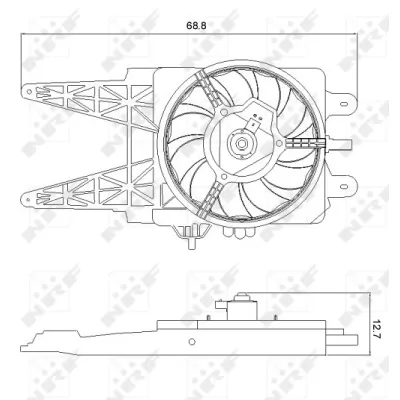 Ventilator, hlađenje motora NRF NRF 47248 IC-C3CABA