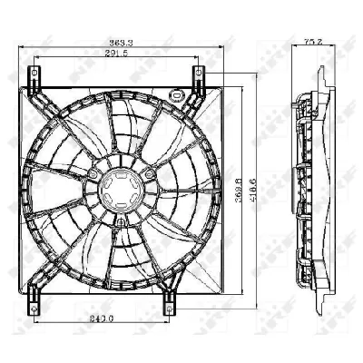 Ventilator, hlađenje motora NRF NRF 47257 IC-C3CAC2