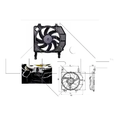 Ventilator, hlađenje motora NRF NRF 47261 IC-C3CA55