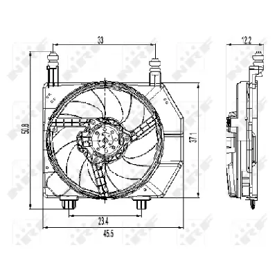 Ventilator, hlađenje motora NRF NRF 47261 IC-C3CA55